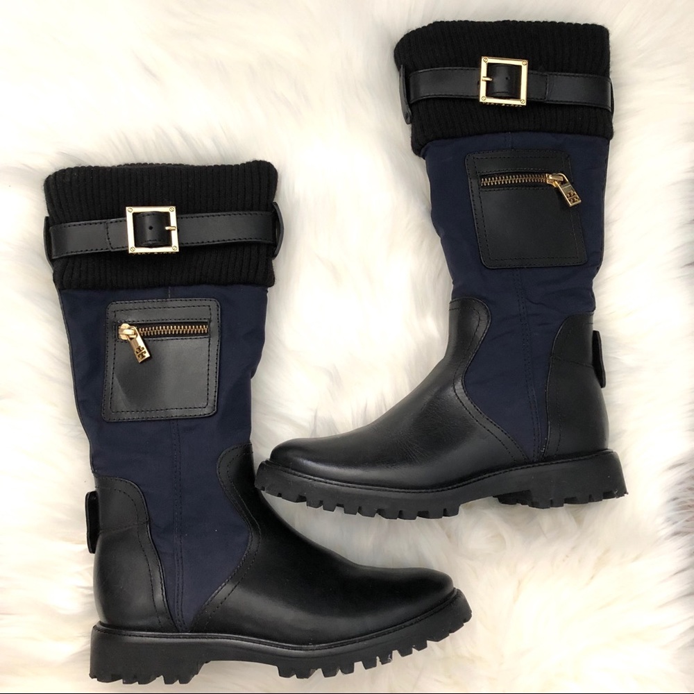 Host Pick Tory Burch Zip Pocket Moto Boots